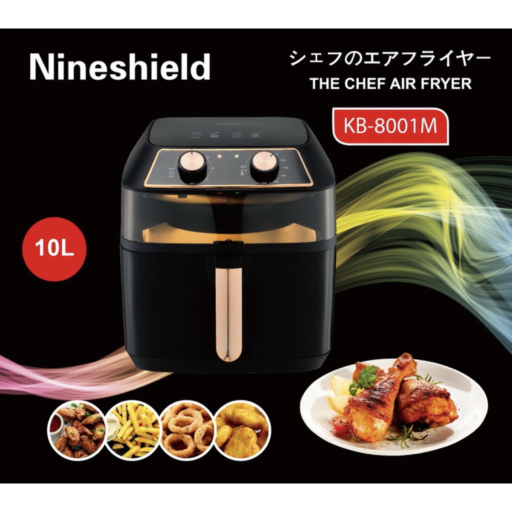 🍀 NỒI CHIÊN KHÔNG DẦU NINESHELL 10  - Hàng chính hãng, bảo hành 12 tháng!