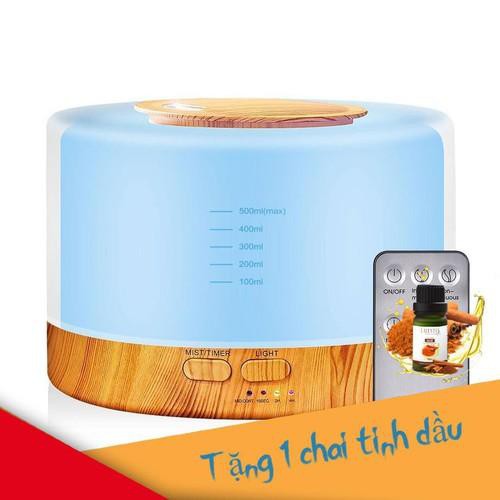 Máy hơi nước, phun sương tạo ẩm, khuếch tán tinh dầu thế hệ mới | Bảo hành 3 tháng |TRỤ TRÒN 500ML