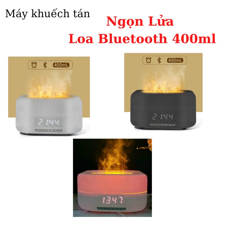 Máy khuếch tán tinh dầu Vdecor hình ngọn lửa 200ml trang trí bàn làm việc sang trọng