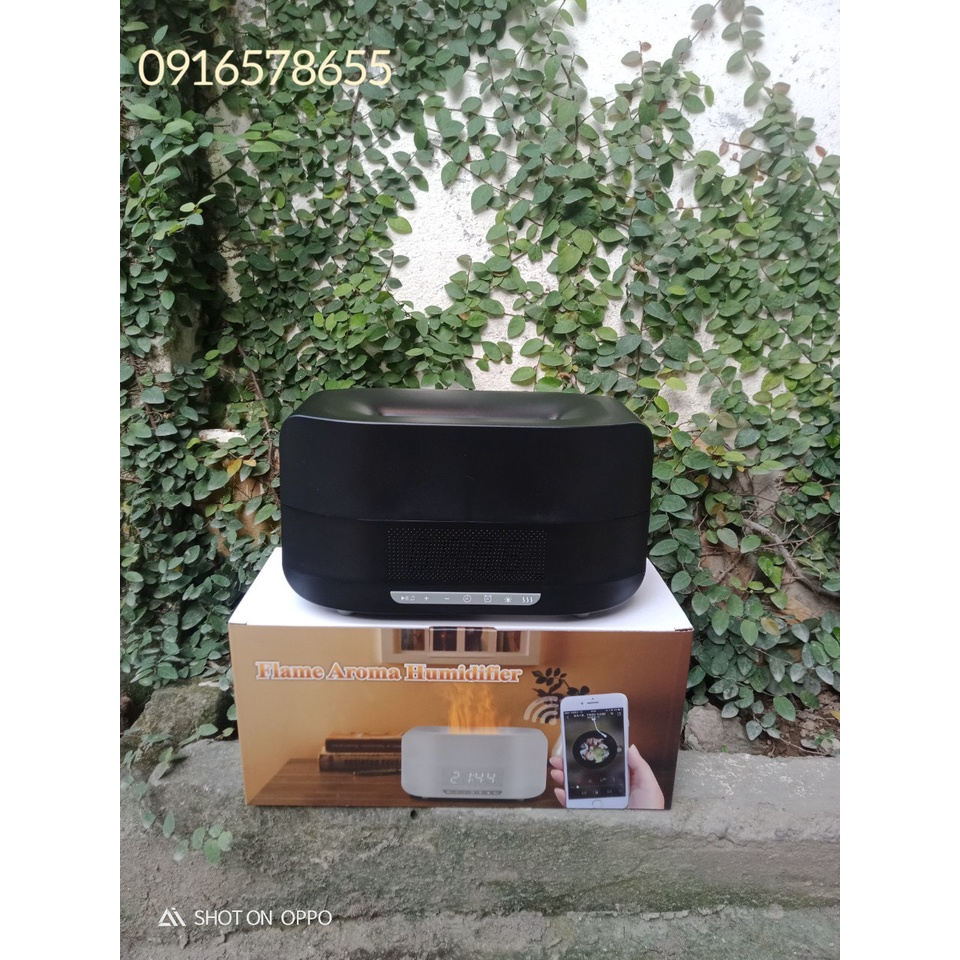 Máy khuếch tán tinh dầu Vdecor hình ngọn lửa 200ml trang trí bàn làm việc sang trọng