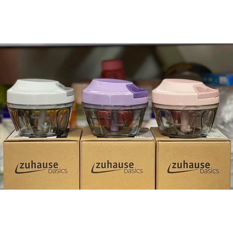 Dụng cụ xay tỏi ớt mini 450ml ZB039- Hàng chính hãng lưỡi xay bén, kéo tay đơn giản, dễ vệ sinh