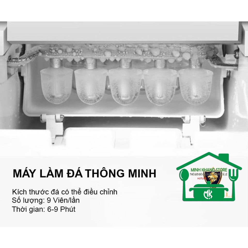 Máy Làm Đá Viên Kaisa Villa Model JD-8076 - Làm đá tự động 6-13 phút, Bảo hành 12 tháng