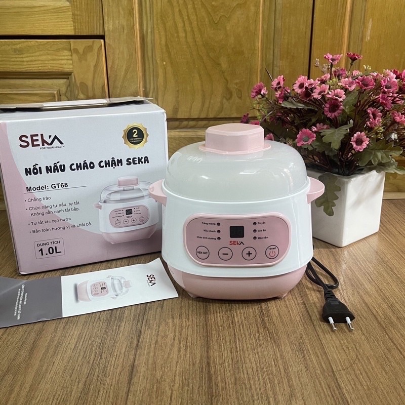 Nồi hầm/ nồi nấu cháo chậm cách thủy 1L SEKA- GT68/ 2L GT69