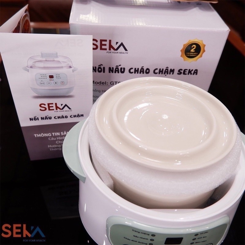Nồi hầm/ nồi nấu cháo chậm cách thủy 1L SEKA- GT68/ 2L GT69