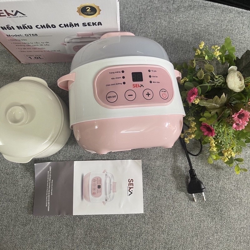 Nồi hầm/ nồi nấu cháo chậm cách thủy 1L SEKA- GT68/ 2L GT69