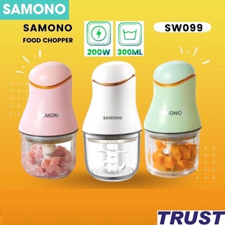 Máy Xay Đa Năng Mini Samono SW099 - Xay Thịt Cá, Tỏi Ớt, Rau Củ Quả Cối Thủy Tinh - Hàng Chính Hãng (Bảo Hành 12 Tháng)