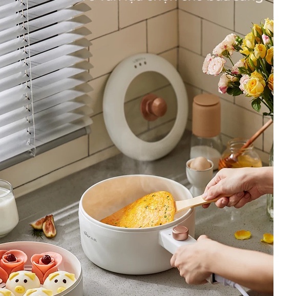 Nồi Điện Đa Năng Bear DRG-P16M2 Chống Dính Ăn Lẩu, Chiên, Xào Chính Hãng Bảo Hành 18 Tháng