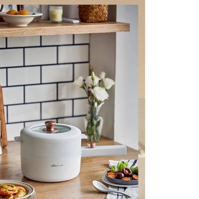 Nồi Điện Đa Năng Bear DRG-P16M2 Chống Dính Ăn Lẩu, Chiên, Xào Chính Hãng Bảo Hành 18 Tháng