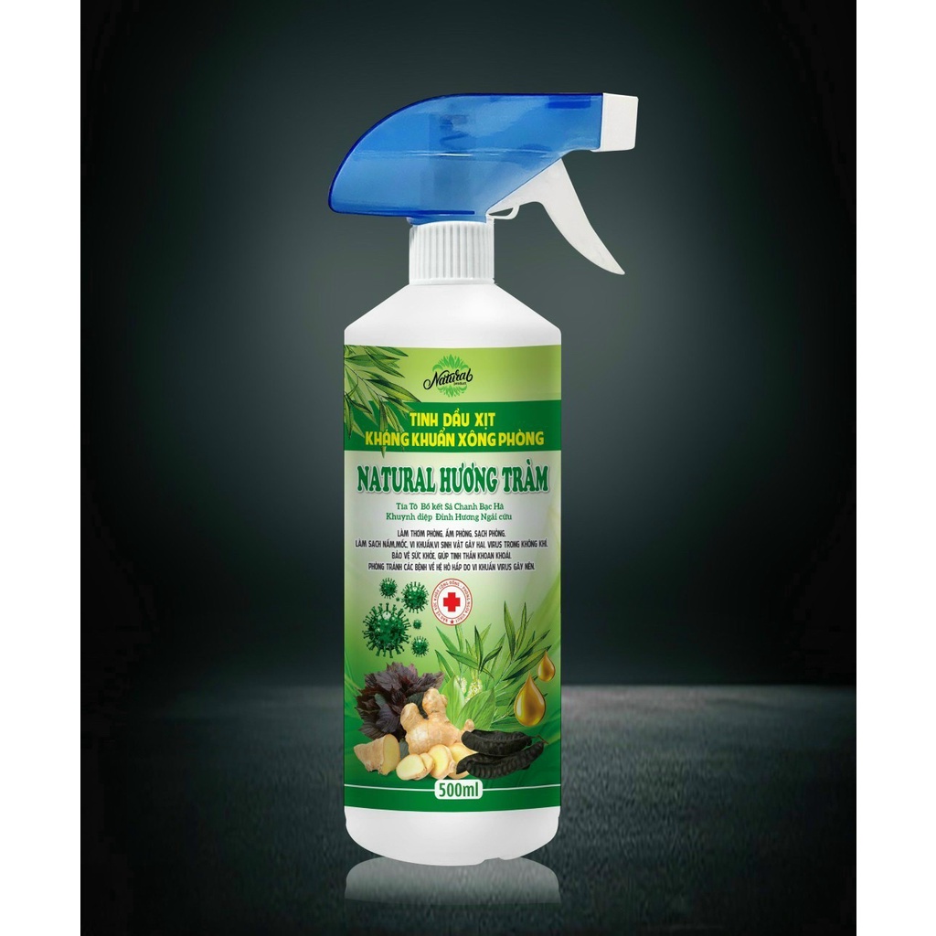 Tinh dầu xịt kháng khuẩn thơm phòng hương tràm chai 500ml