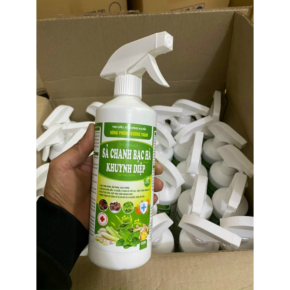 Tinh dầu xịt kháng khuẩn thơm phòng hương tràm chai 500ml