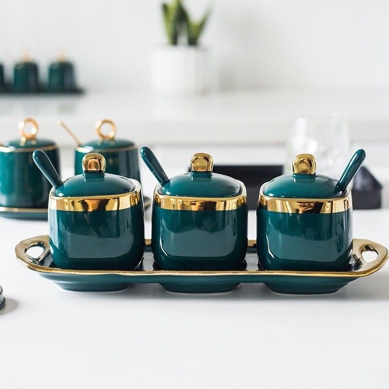 Set đầy đủ Bộ bát đĩa, phụ kiện bàn ăn 46 chi tiết, phong cách Châu Âu!