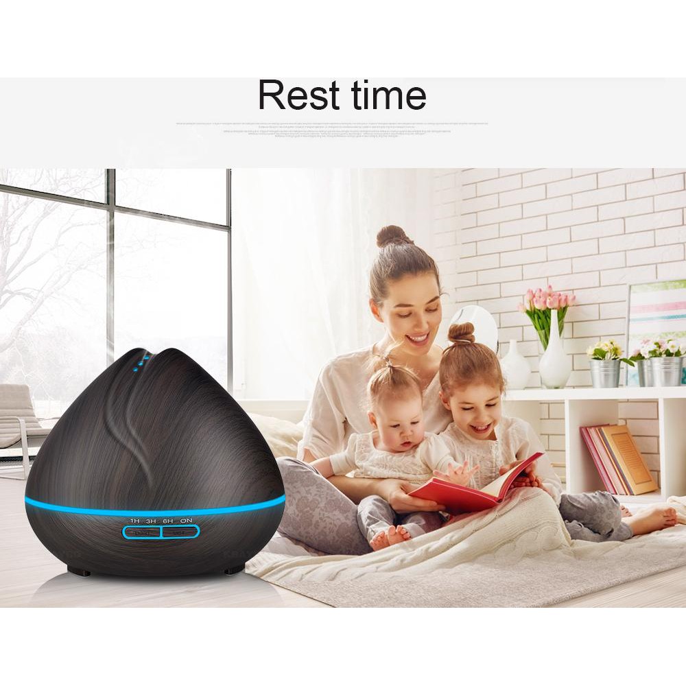 Máy Khuếch Tán Tinh Dầu Búp Sen 550ml Có Remote