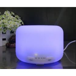 Máy khuếch tán , máy xông tinh dầu trụ tròn 500ml + tặng tinh dầu xả chanh .