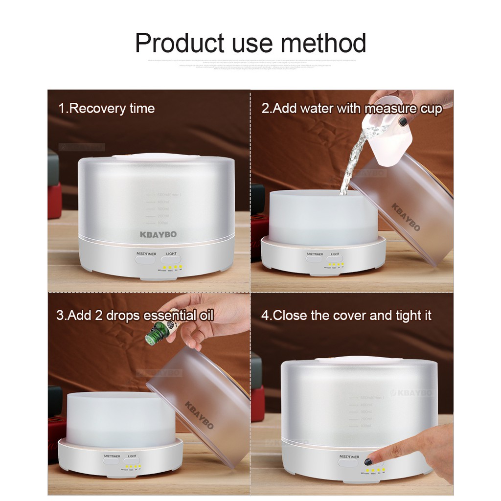 Máy khuếch tán , máy xông tinh dầu trụ tròn 500ml + tặng tinh dầu xả chanh .