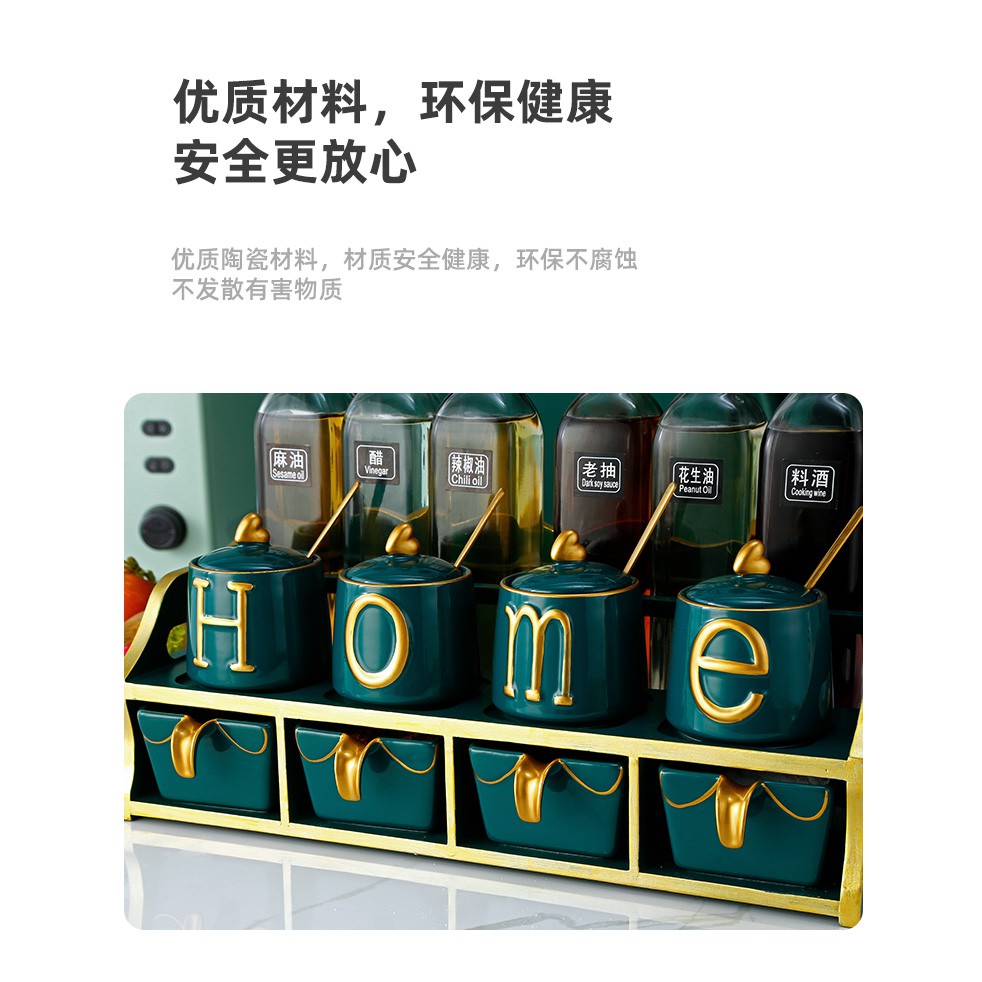( có sẵn) Hũ gia vị gốm sứ cao cấp, HOME chính hãng đa dạng.