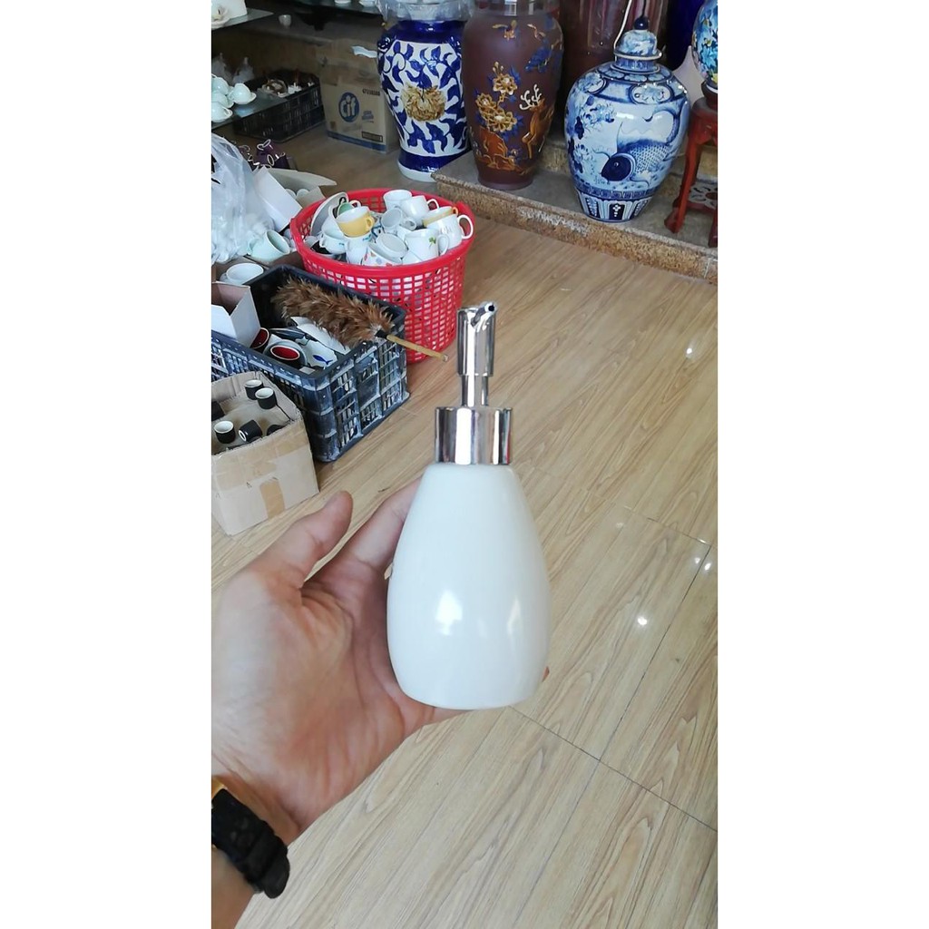 Bình đựng nước rửa tay, dầu gội, sữa dưỡng thể bằng sứ ( chọn mẫu )