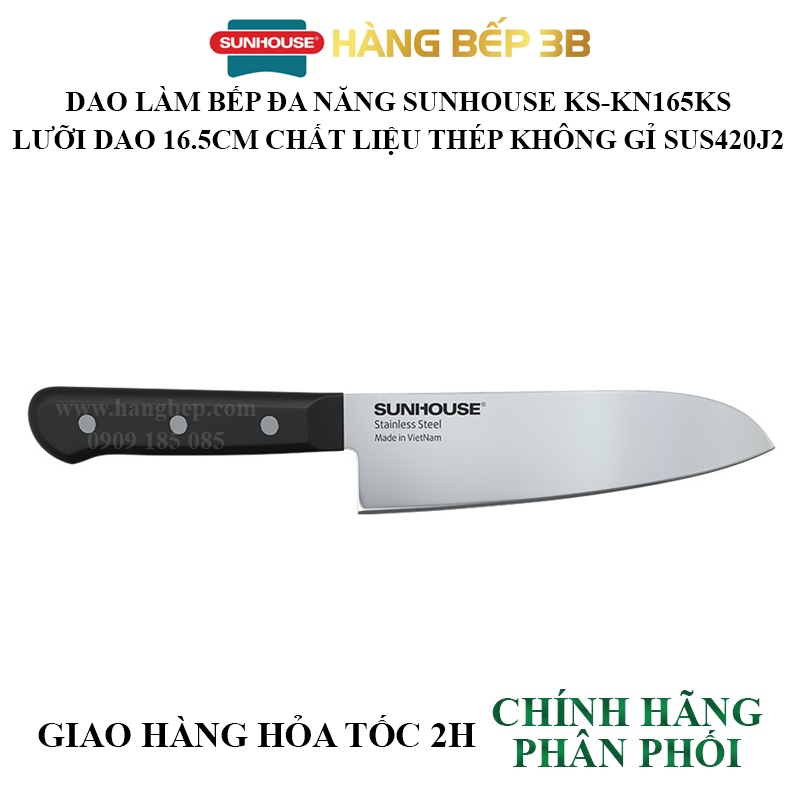 Dao làm bếp đa năng 16.5cm Sunhouse KS-KN165KS