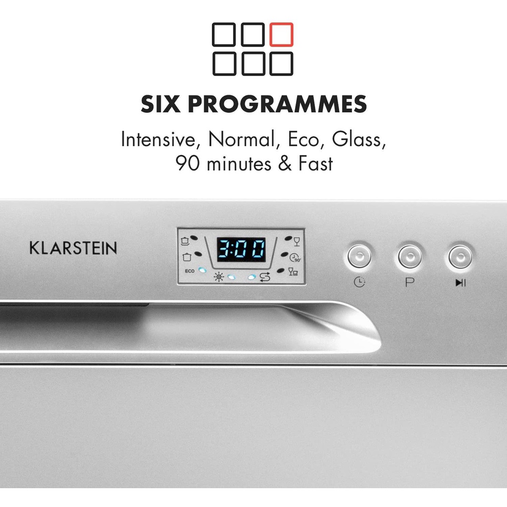 Máy rửa chén 8 bộ Klarstein Amazonia Nhập khẩu từ Đức Bảo hành tại nhà 12 tháng