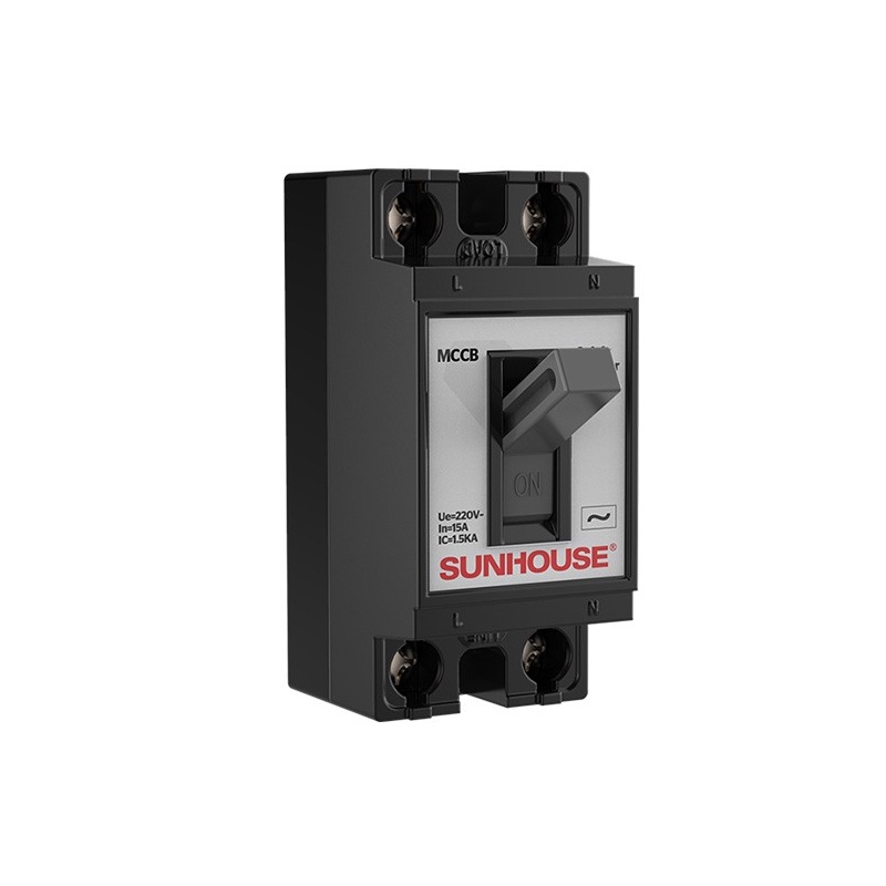 Cầu dao an toàn 2 cực Sunhouse SHE-B-S121/15A-B - MCCB 2P 15A~40A - Thiết bị đóng ngắt - Hàng Bếp 3B