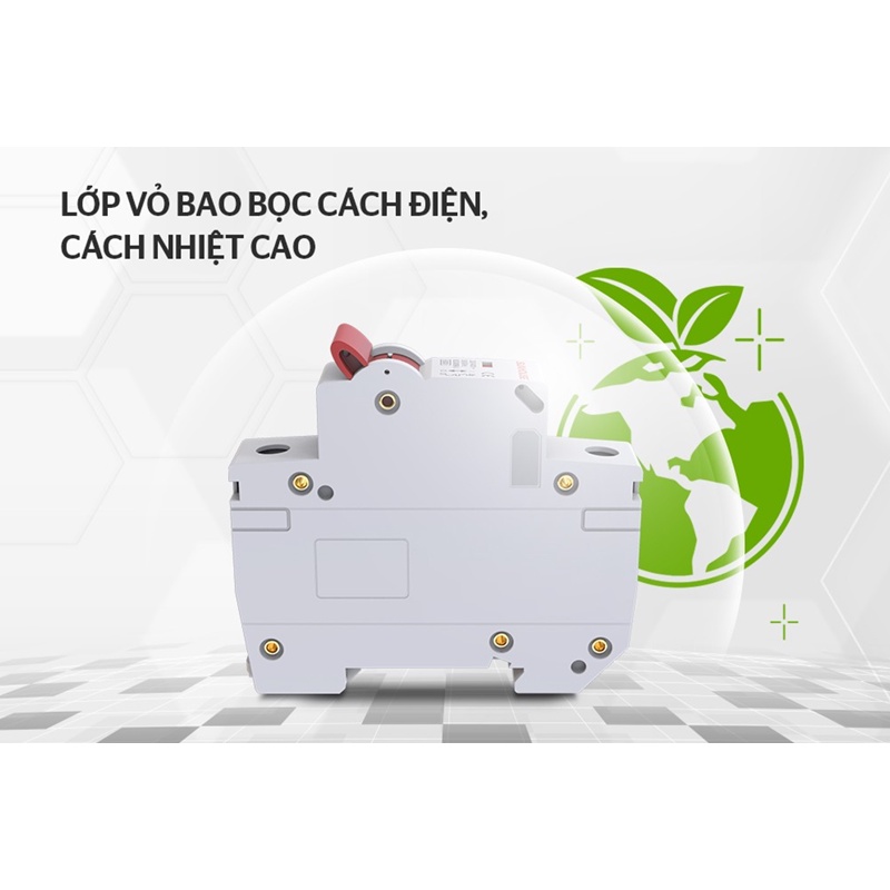 Cầu dao tự động Sunhouse MCB 1 cực 220VAC SHE-B-C68N - Chống quá dòng, quá tải và ngắn mạch -  Hàng Bếp 3B