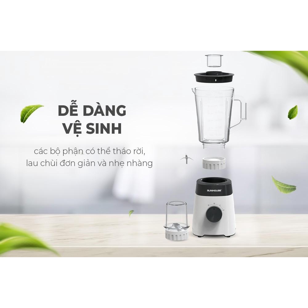 Máy xay sinh tố Sunhouse SHD5114 - Cối say siêu bền - 3 chức năng xay đa năng - Hàng Bếp 3B