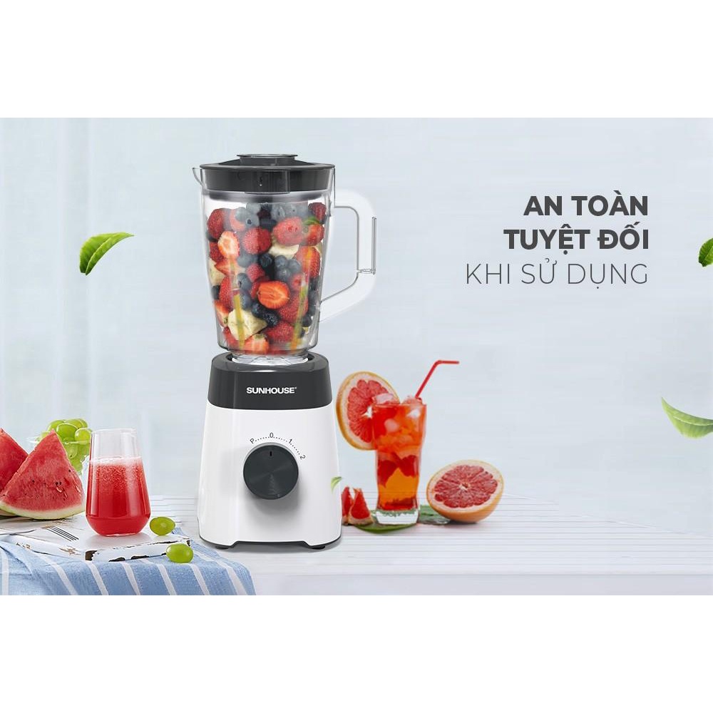 Máy xay sinh tố Sunhouse SHD5114 - Cối say siêu bền - 3 chức năng xay đa năng - Hàng Bếp 3B