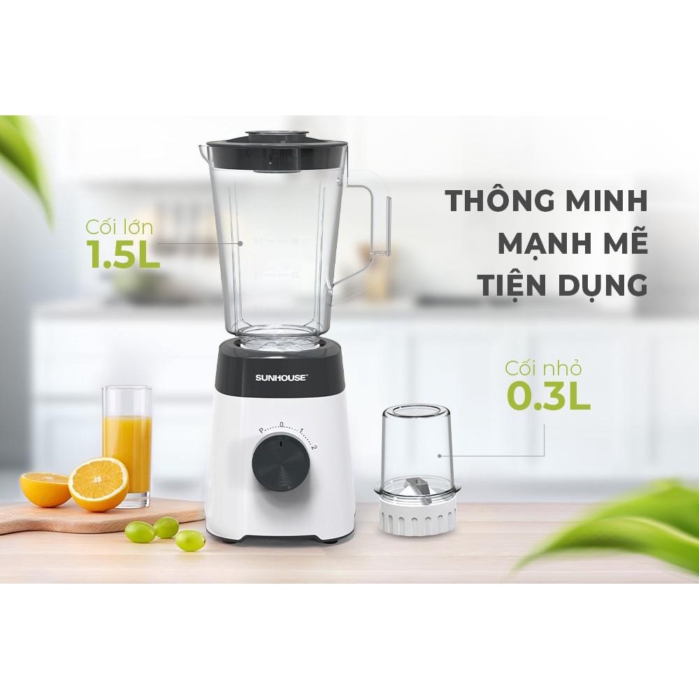 Máy xay sinh tố Sunhouse SHD5114 - Cối say siêu bền - 3 chức năng xay đa năng - Hàng Bếp 3B