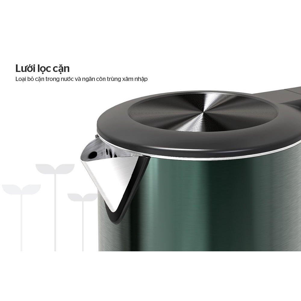 Bình đun siêu tốc 3 lớp Sunhouse Mama 1.8 lít SHD1389 - Bảo hành chính hãng 2 năm - Hàng Bếp 3B