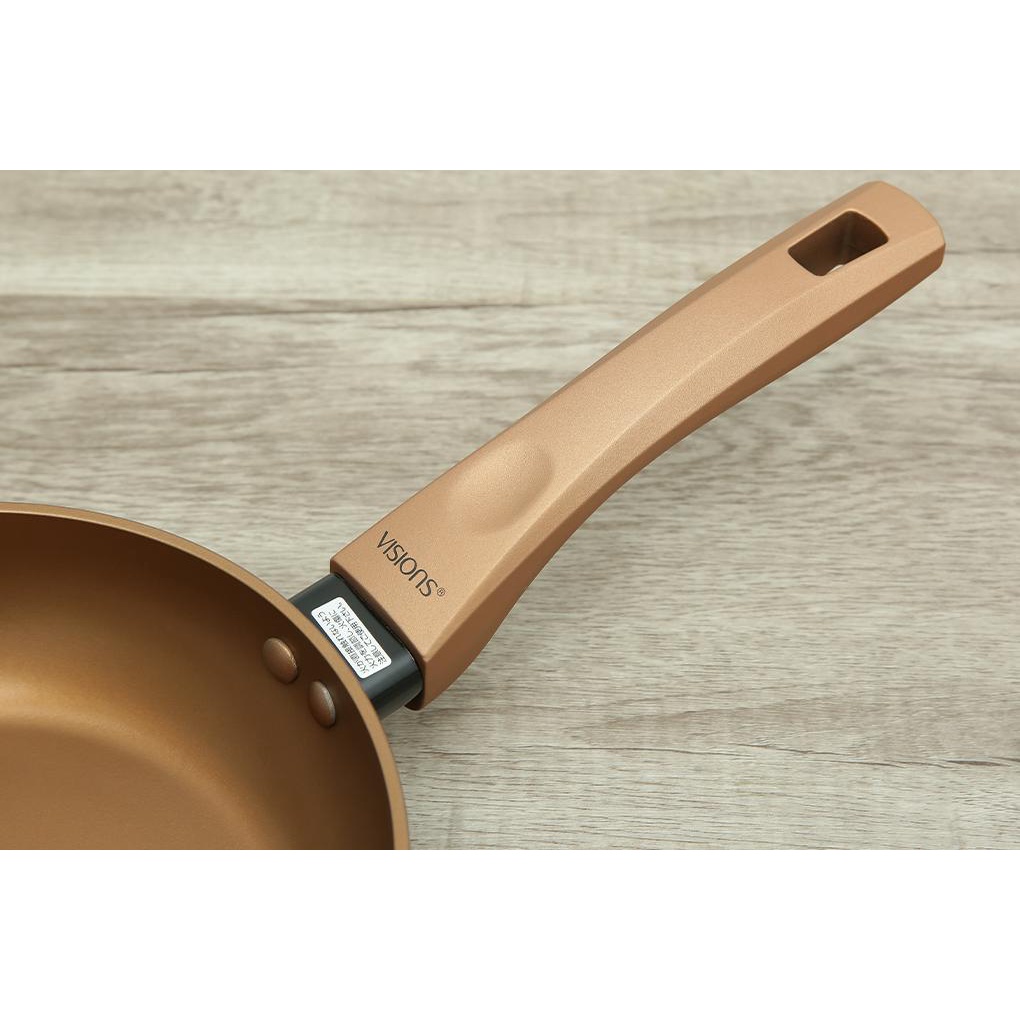 Chảo nhôm chống dính 20cm/26cm/28cm Visions VS-FP20/26/28-AB/JP - Hàng chất lượng cao - DÙNG ĐƯỢC BẾP TỪ - Hàng Bếp 3B