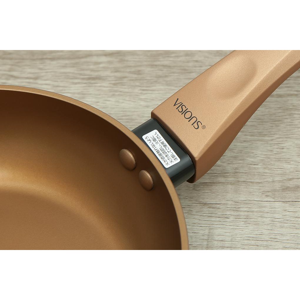 Chảo nhôm chống dính 20cm/26cm/28cm Visions VS-FP20/26/28-AB/JP - Hàng chất lượng cao - DÙNG ĐƯỢC BẾP TỪ - Hàng Bếp 3B