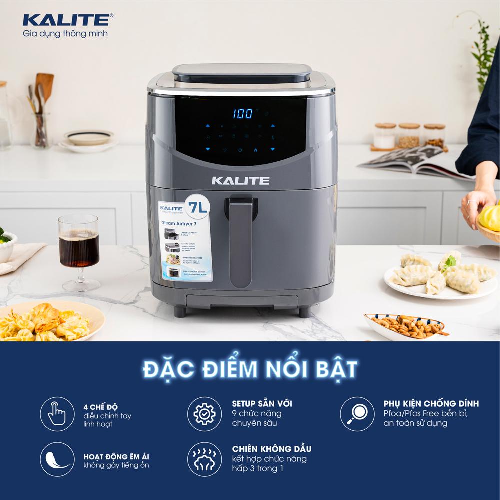 Nồi chiên không dầu hơi nước Kalite Steam 7 - Dung tích 7L - Hàng Bếp 3B - Giao hàng siêu tốc