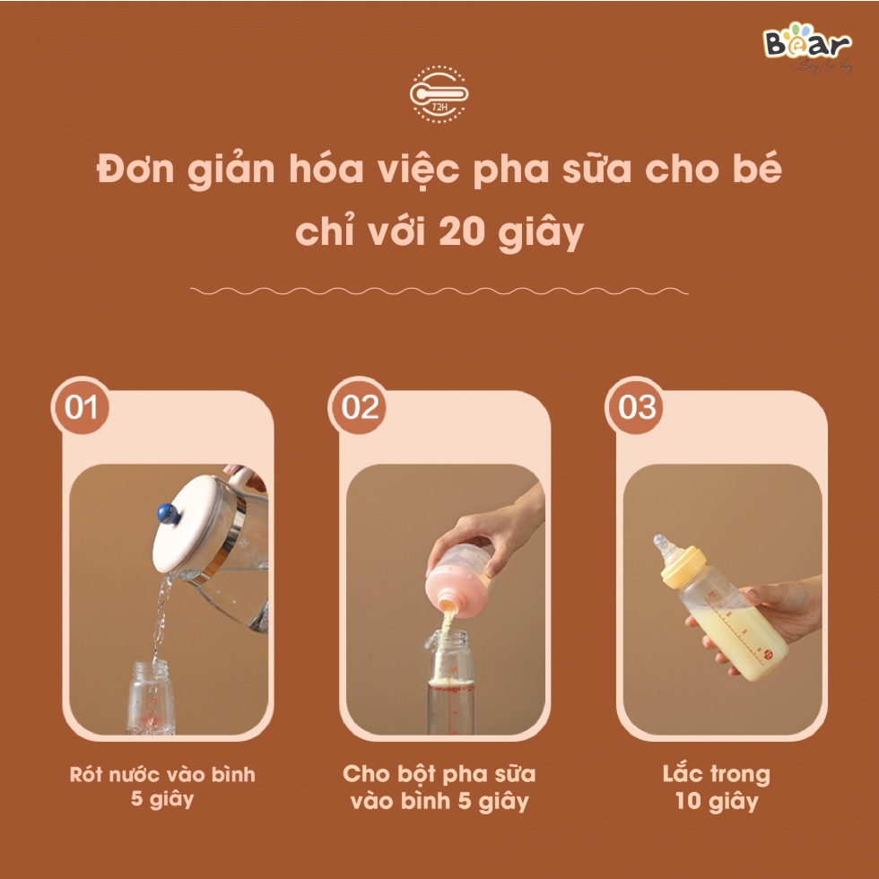 Máy hâm sữa Bear TNQ-D12D1 - Hàng Bếp 3B - Sản phẩm chính hãng