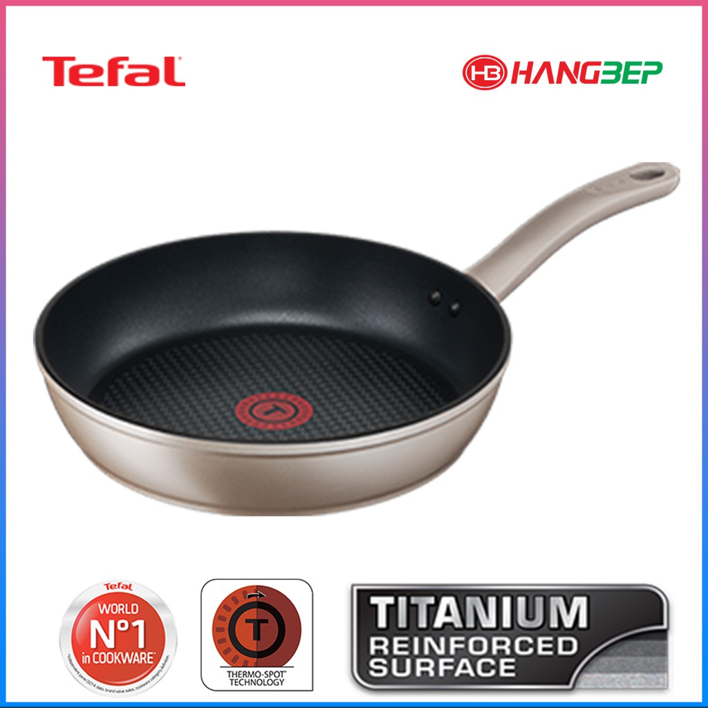 Chảo chiên chống dính đáy từ Tefal Sensations ( 24cm/26/28cm) - Sử dụng bếp từ, hàng chính hãng phân phối