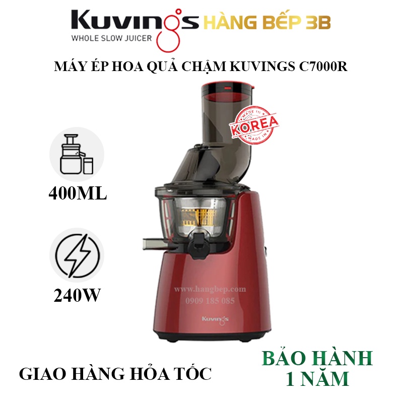 Máy ép chậm Kuvings C7000R màu đỏ - Hàng Bếp 3B - Made in Korea - Hàng mới 100%