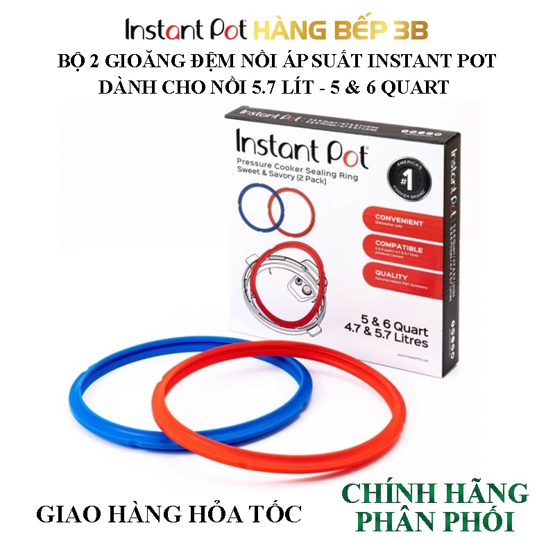 Bộ 2 gioăng nồi áp suất đa năng Instant 5.7 lít - 5 & 6 Quart - Hàng Bếp 3B