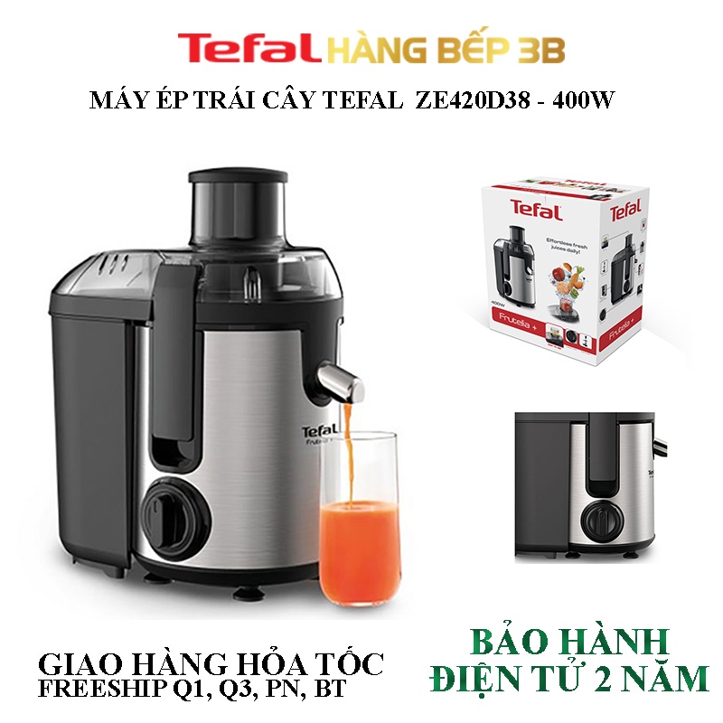 Máy ép trái cây Tefal ZE420D38 400W - Bảo hành chính hãng 2 năm -  Hàng Bếp 3B