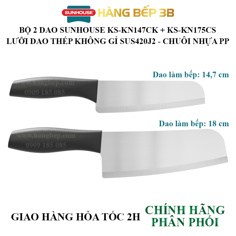 Dao làm bếp đa năng Sunhouse KS-KN147CK / KS-KN175CS Giao hỏa tốc - Hàng Bếp 3B