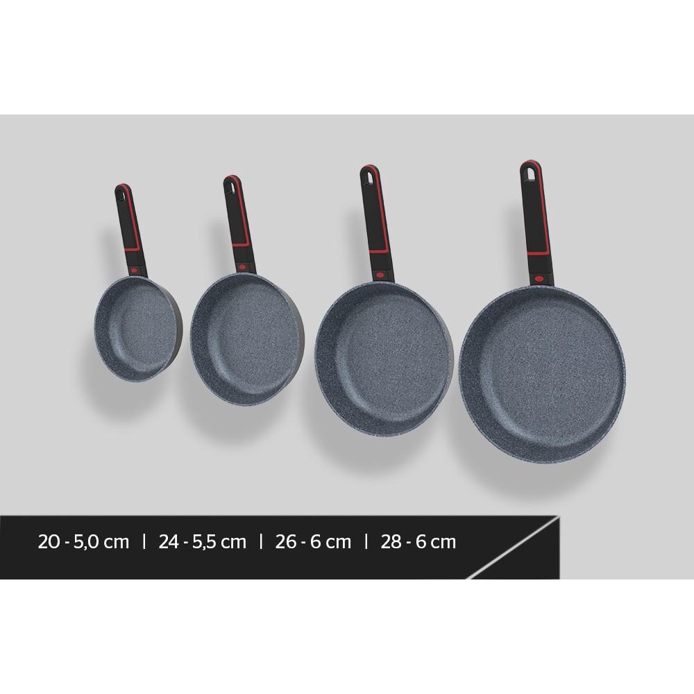 Chảo đúc chống dính sử dụng bếp từ Sunhouse Full Induction Infinity IF20M/IF24M/IF26M/IF28M - Hàng Bếp 3B