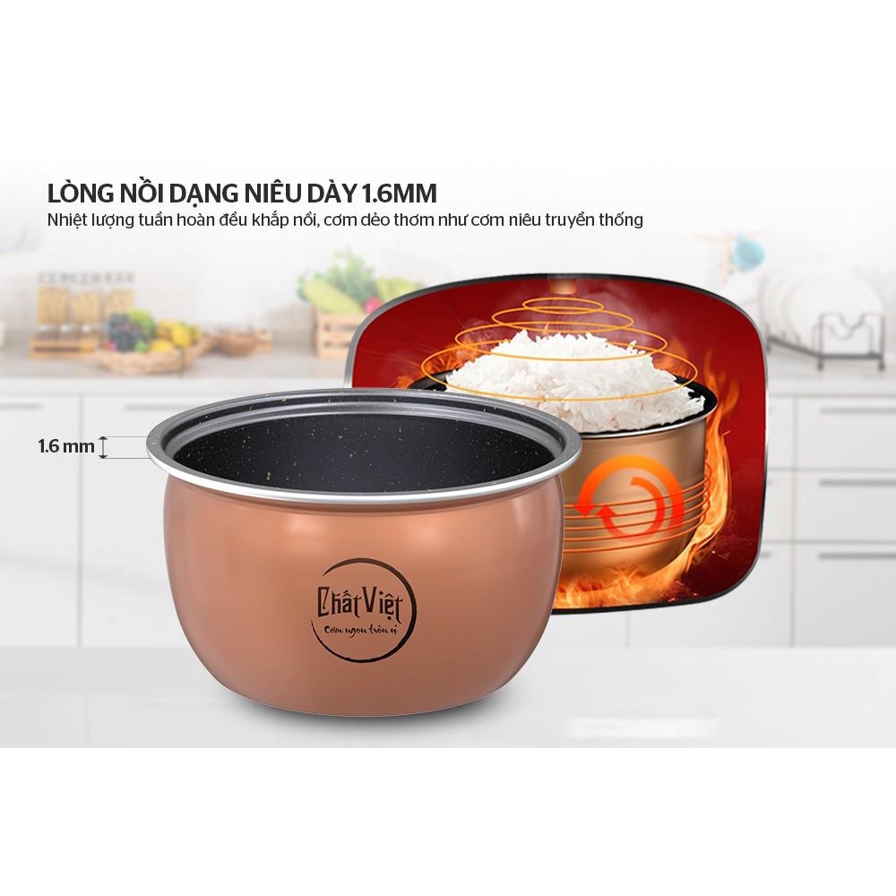 Nồi cơm điện 1.8 lít Sunhouse SHD8627 - Model mới 9.2022 - Hàng Bếp 3B