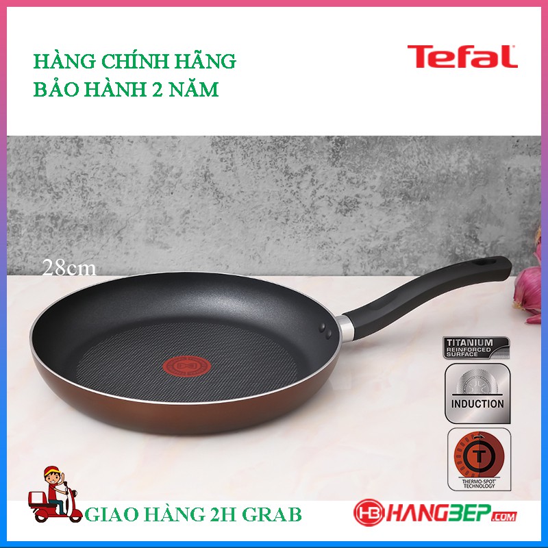 Chảo chiên chống dính đáy từ 28cm TEFAL  Day By Day - Bảo hành kỹ thuật chính hãng 24 tháng