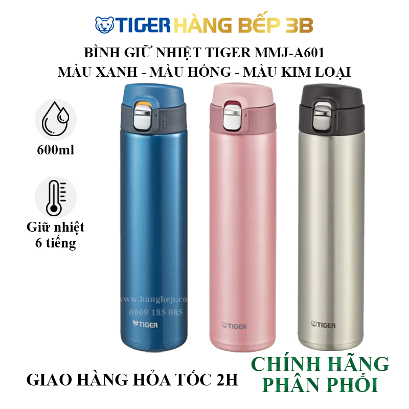 Bình lưỡng tính Tiger nắp bật MMJ-A601 (600ml) 3 màu