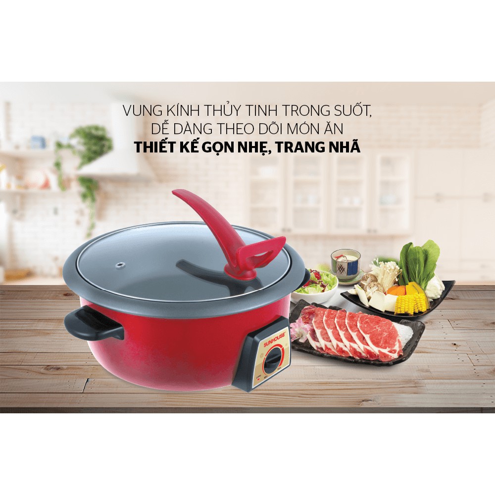 Nồi lẩu điện 3 lít Sunhouse SHD4520 / SHD4521 - mới 100%, bảo hành chính hãng 12 tháng
