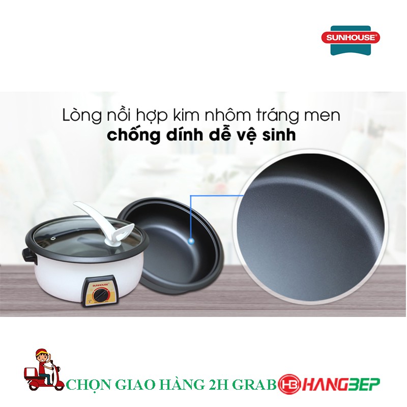Nồi lẩu điện 3 lít Sunhouse SHD4520 / SHD4521 - mới 100%, bảo hành chính hãng 12 tháng