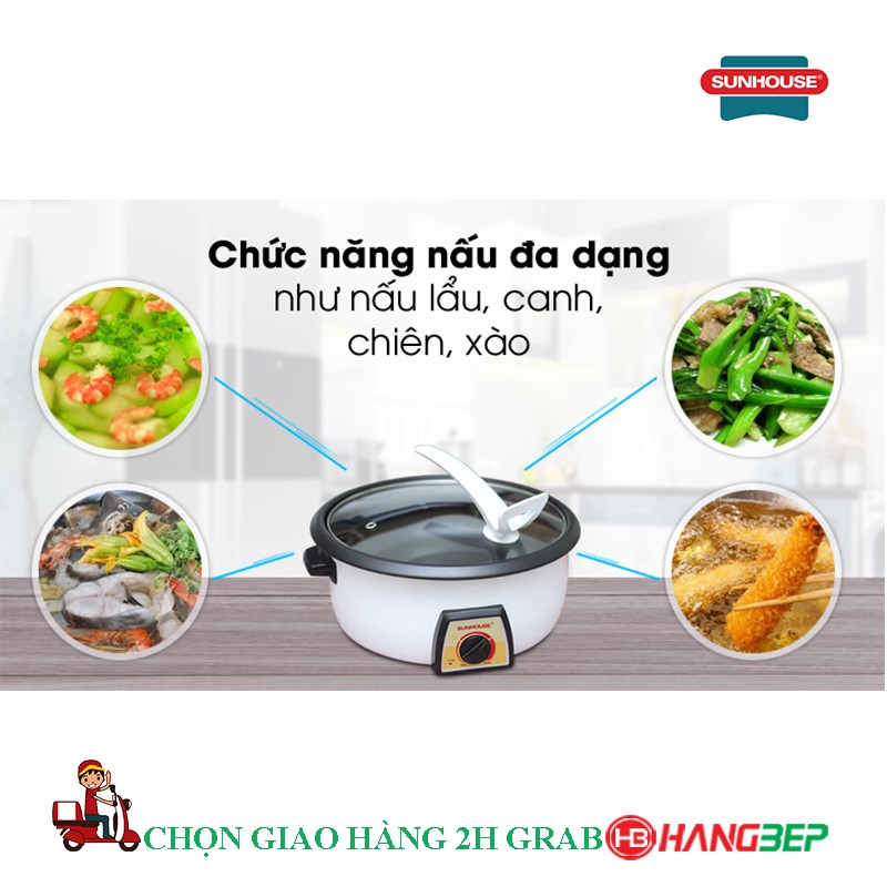 Nồi lẩu điện 3 lít Sunhouse SHD4520 / SHD4521 - mới 100%, bảo hành chính hãng 12 tháng