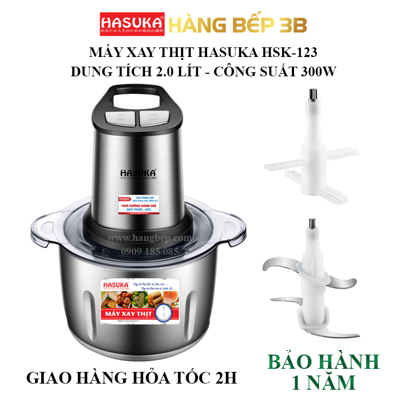 Máy xay thịt Hasuka HSK-123 - Bảo hành chính hãng 12 tháng