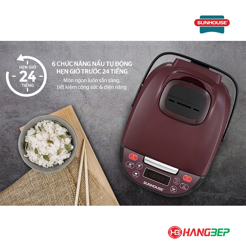 Nồi cơm điện tử chống dính 1.8 lít Sunhouse SHD8909