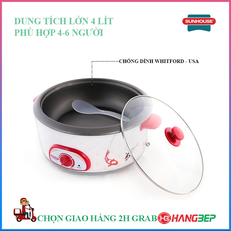 Nồi lẩu điện đa năng Sunhouse SH525L 4 lít