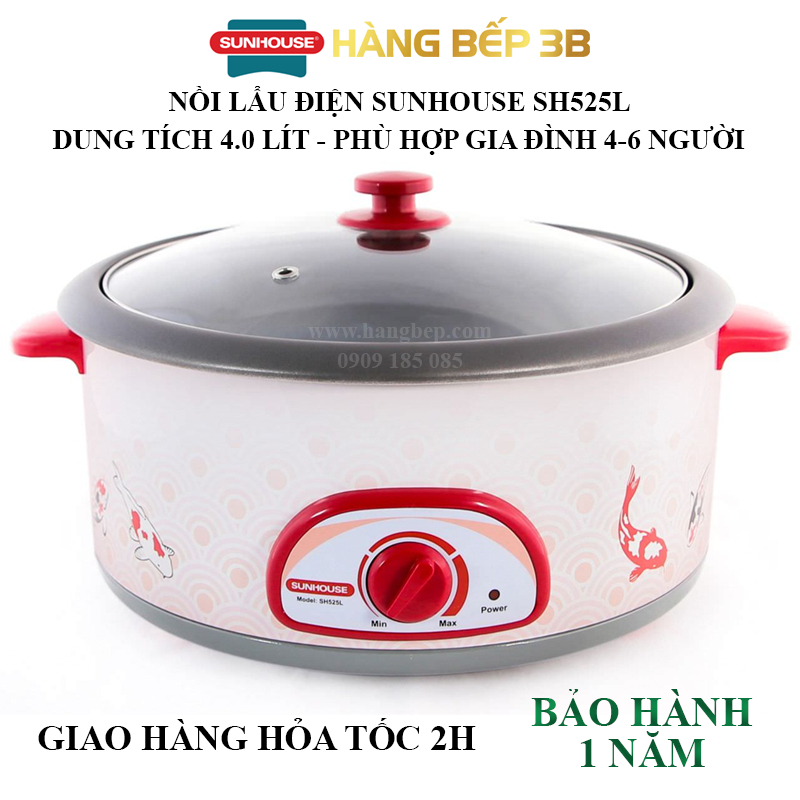Nồi lẩu điện đa năng Sunhouse SH525L 4 lít