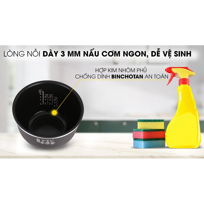 Nồi cơm điện tử cao tần cảm ứng Toshiba 1.8 lít RC-18IP1PV / 1 lít RC-10IP1PV [MIỄN PHÍ GIAO HÀNG TPHCM]