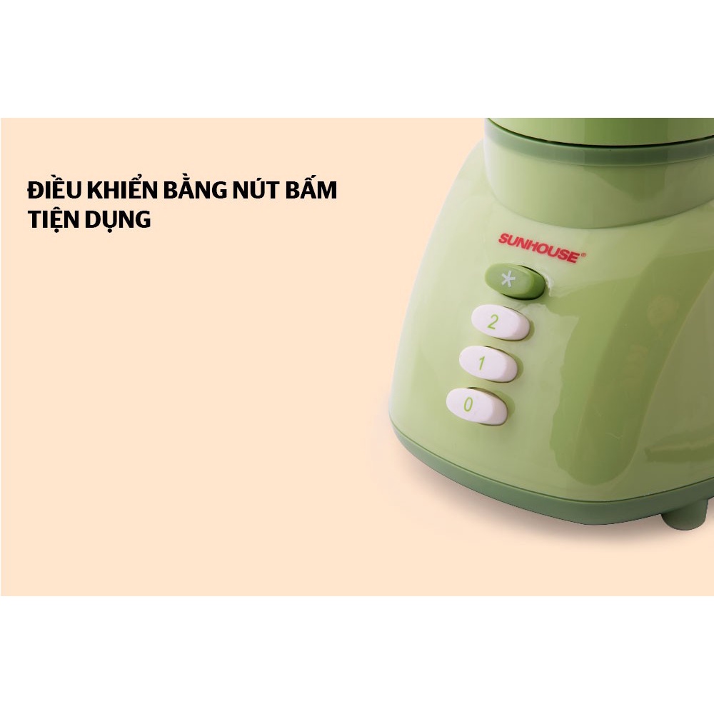 Máy xay sinh tố Sunhouse cối thủy tinh SHD5112 - xanh